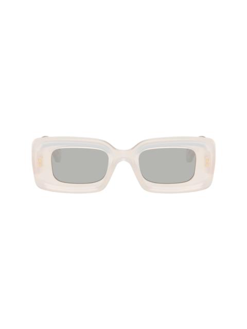 Loewe White Rectangular Sunglasses