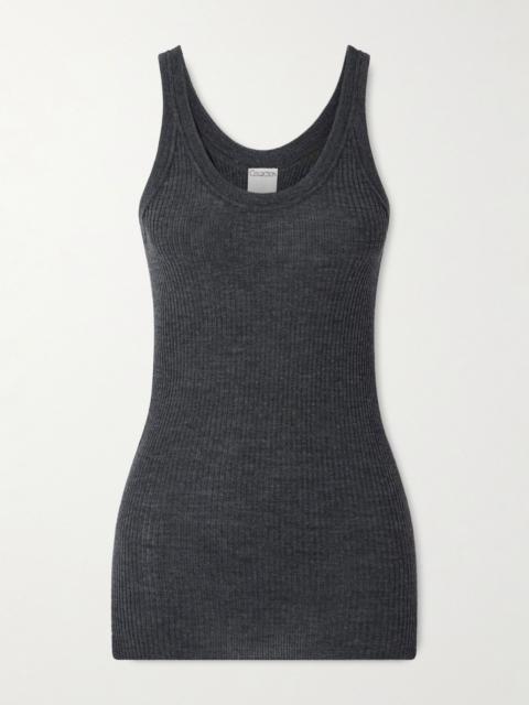 Calvin Klein Collection Ella ribbed wool tank Gray