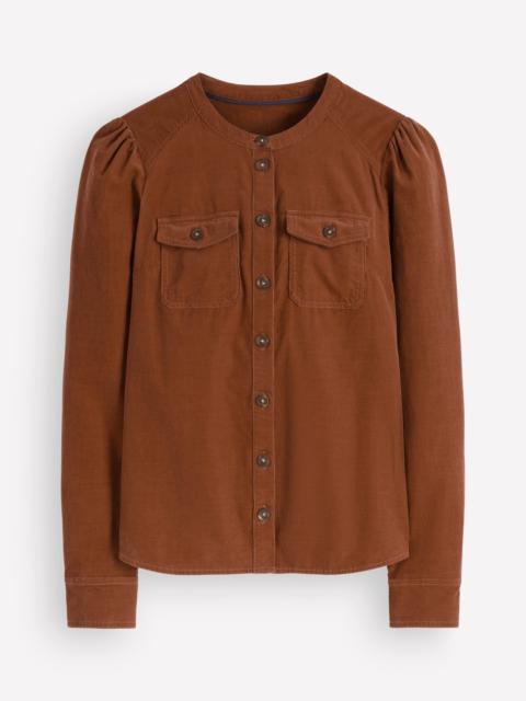 BODEN Thea Cord Shirt-Ginger
