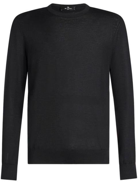 Etro logo-embroidered crew-neck jumper