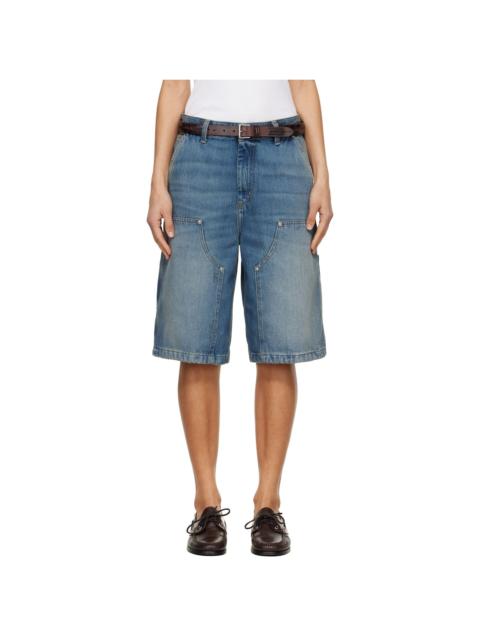 Carhartt Blue Nixon Double Knee Denim Shorts