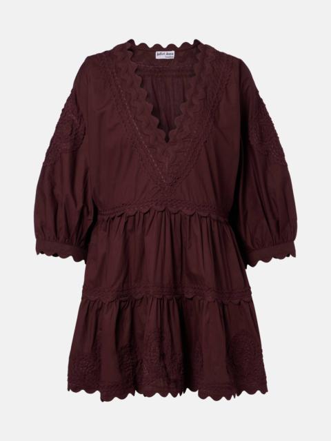juliet dunn Scalloped cotton poplin minidress