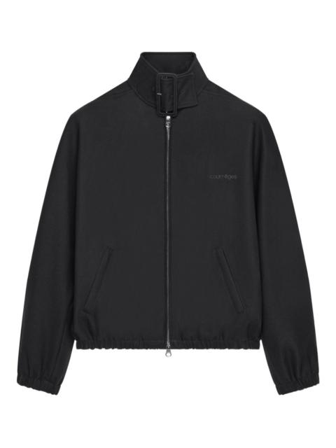 courrèges buckle-neck zipped bomber jacket