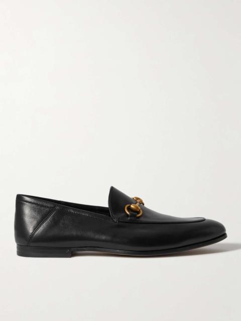 GUCCI Brixton Horsebit Collapsible-Heel Leather Loafers