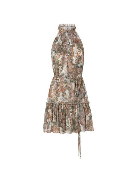 Dria paisley-pattern midi dress