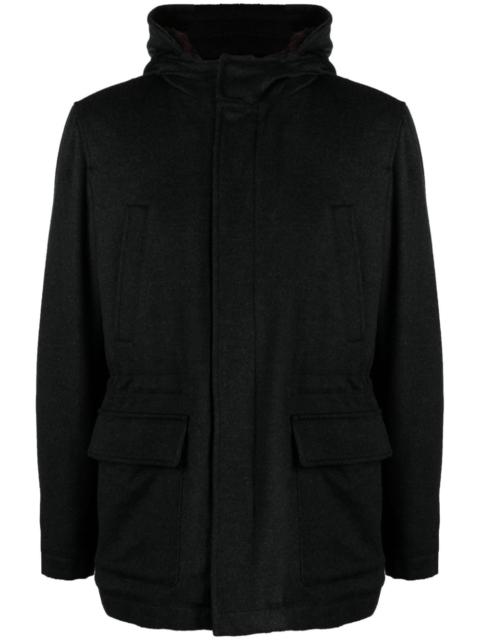 CORNELIANI hooded virgin wool jacket