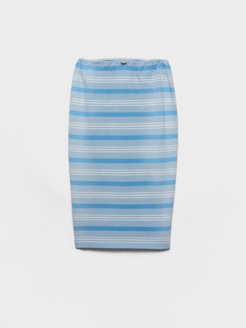 Prada Bayadere print piqué skirt