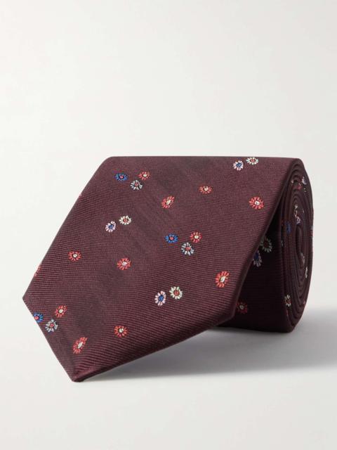 Paul Smith 8cm Embroidered Silk-Faille Tie
