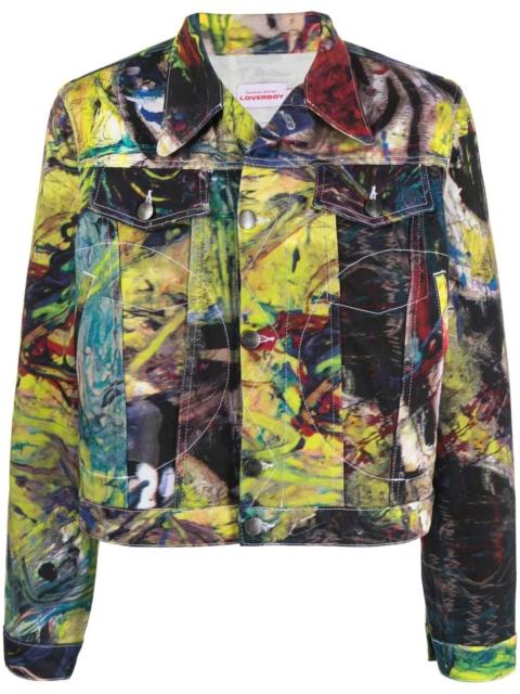 CHARLES JEFFREY LOVERBOY graphic-print biker jacket