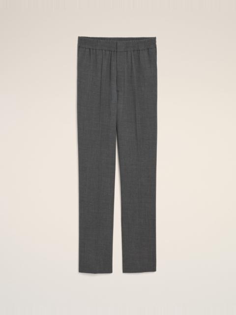 AMI Paris GREY ELASTICATED-WAIST WOOL TROUSERS