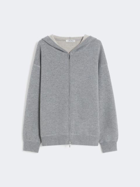 Max Mara QUIETE Wool and cashmere hooded cardigan - MEDIUM GREY