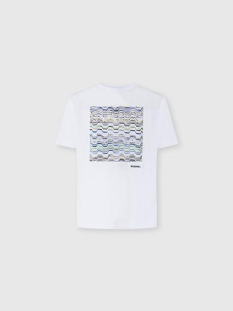 Missoni Crew-neck cotton t-shirt with snake pattern detailing