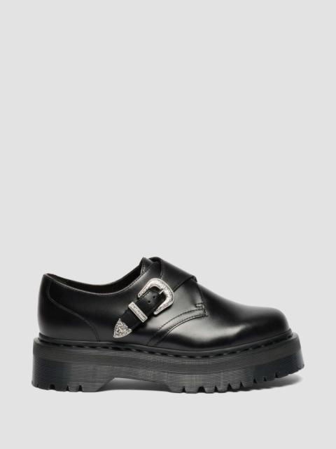 Dr. Martens Retro Monk Quad Tumble Leather Strap Shoes