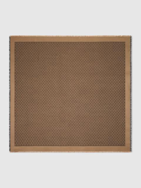 GUCCI GG silk wool shawl