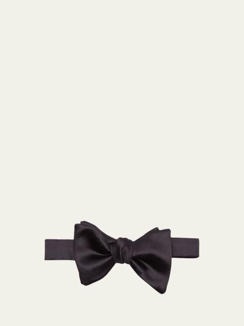 Brunello Cucinelli Basic Solid Silk and Cotton Bow Tie
