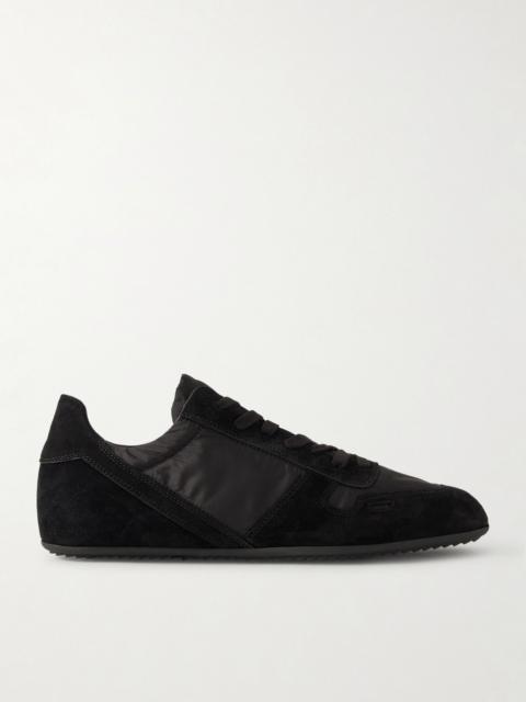 Rick Owens Minimal Suede and Nylon Sneakers Black