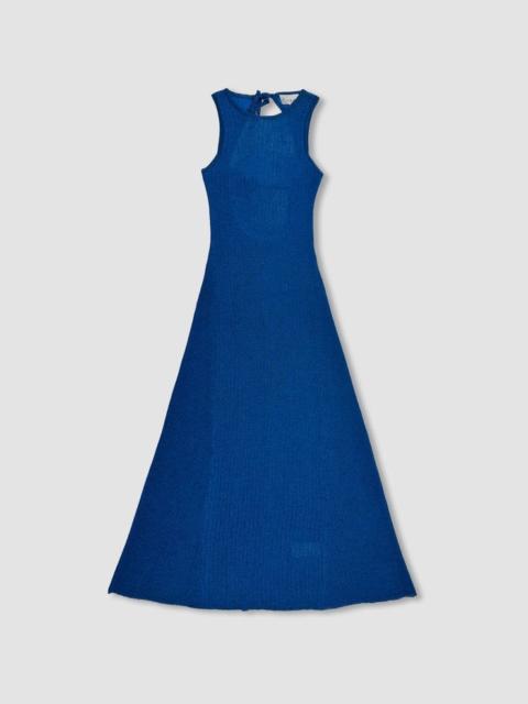 GANNI Sparkle rib open back dress