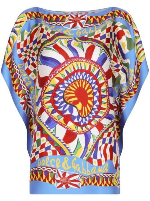 Dolce & Gabbana abstract-print silk blouse