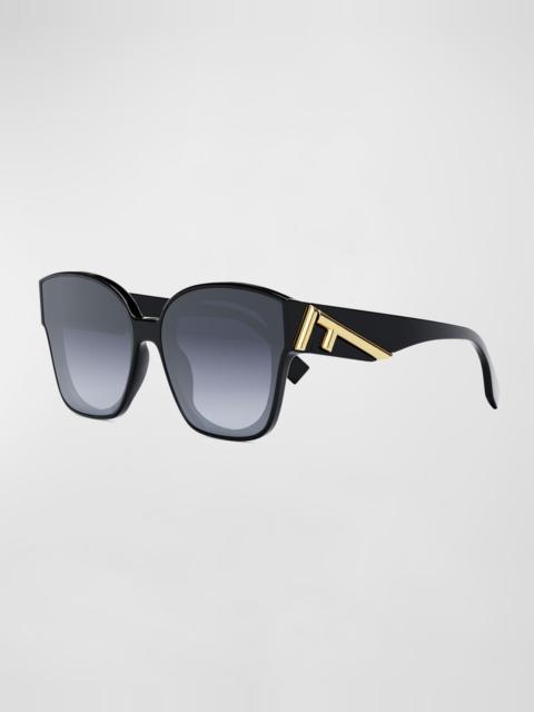 FENDI Oversized F Logo Acetate Cat-Eye Sunglasses
