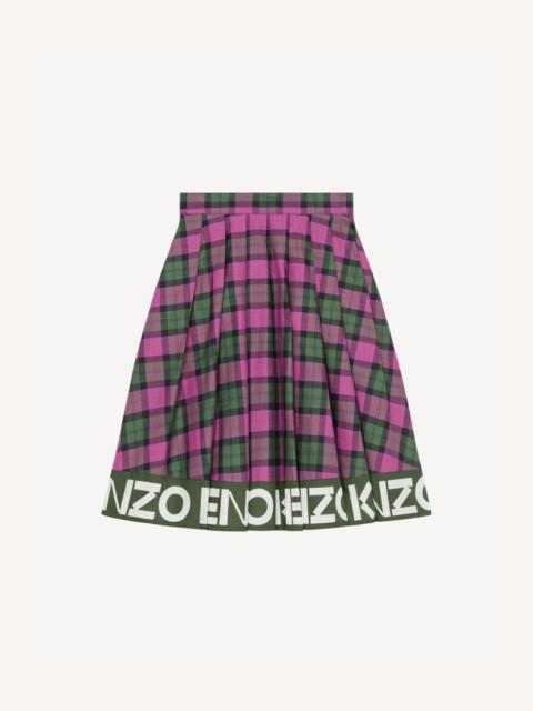 KENZO Flared checked skirt