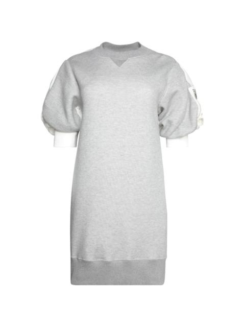 panelled cotton minidress