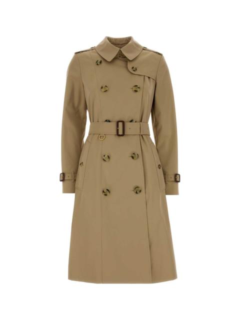 Beige Twill Trench Coat