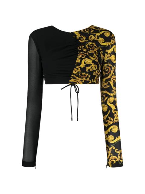 VERSACE JEANS COUTURE Barocco-print open-back top
