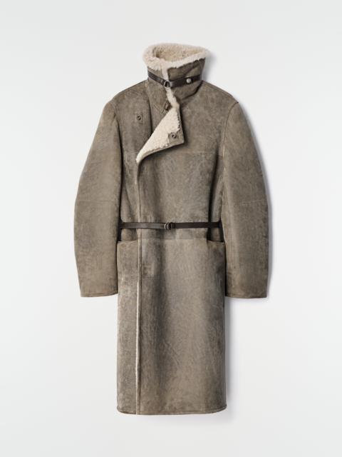 Lemaire SHEARLING COAT IN NATURAL LAMB SHEARLING