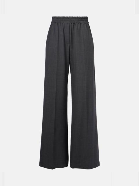 Brunello Cucinelli Wool-blend wide-leg jeans