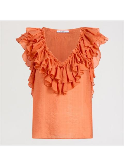 Sam Edelman V-Neck Ruffle Tank
