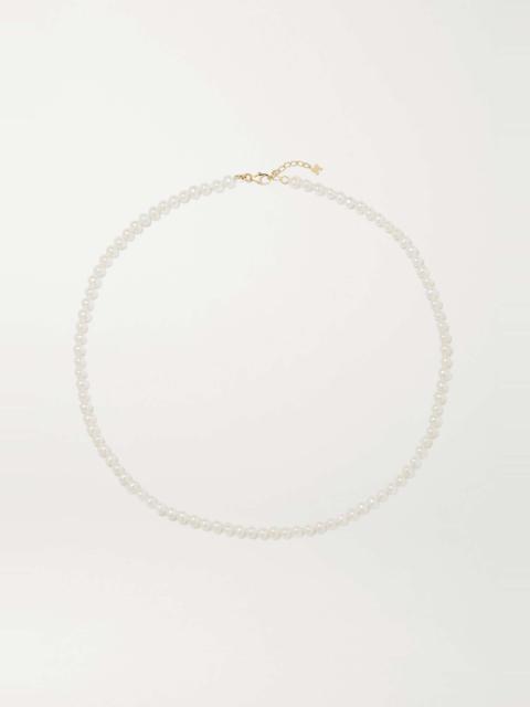 14-karat gold pearl choker