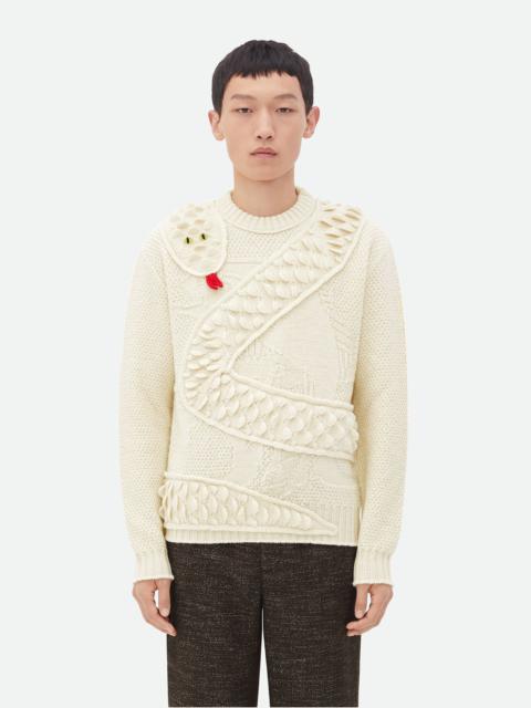 Bottega Veneta Snake Scales Wool Knit Jumper