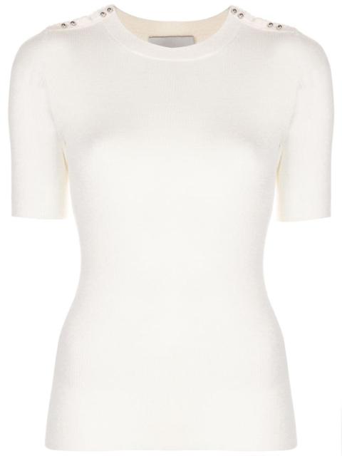 3.1 Phillip Lim button-detail ribbed T-shirt