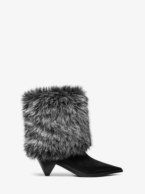MICHAEL KORS Jayla Faux Fur and Leather Boot