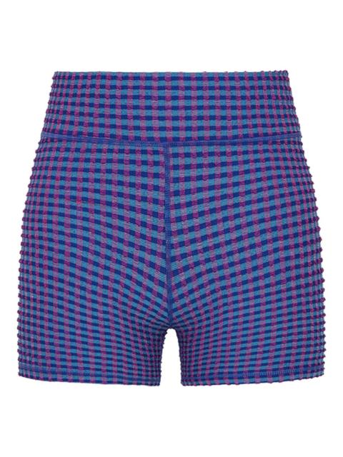 THE UPSIDE Aliki 5 In checked-pattern shorts