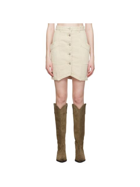 Isabel Marant Étoile Beige Sabel Denim Mini Skirt