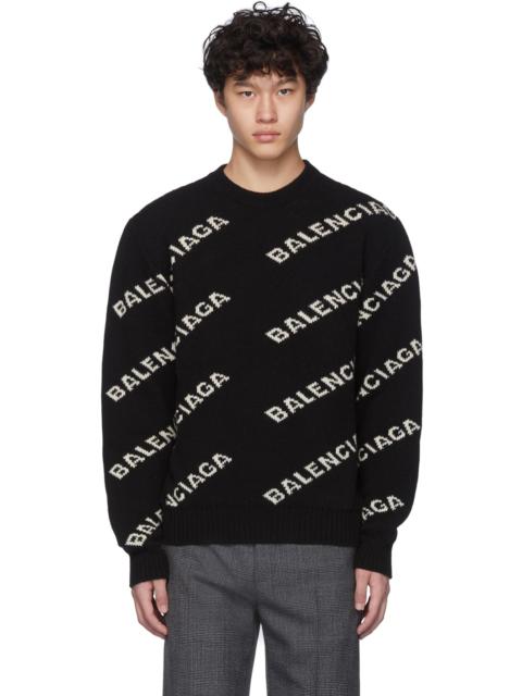 BALENCIAGA all over logo sweater