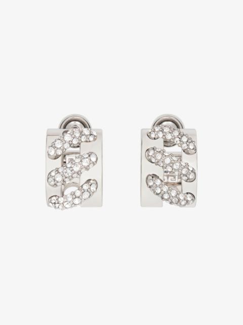 Givenchy STITCH EARRINGS IN METAL WITH CRYSTALS
