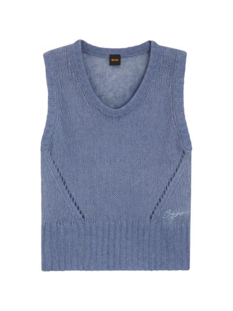 BOSS C_Frignac V-neck ribbed vest