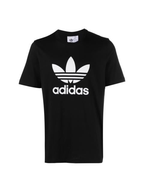 adidas logo-print detail T-shirt