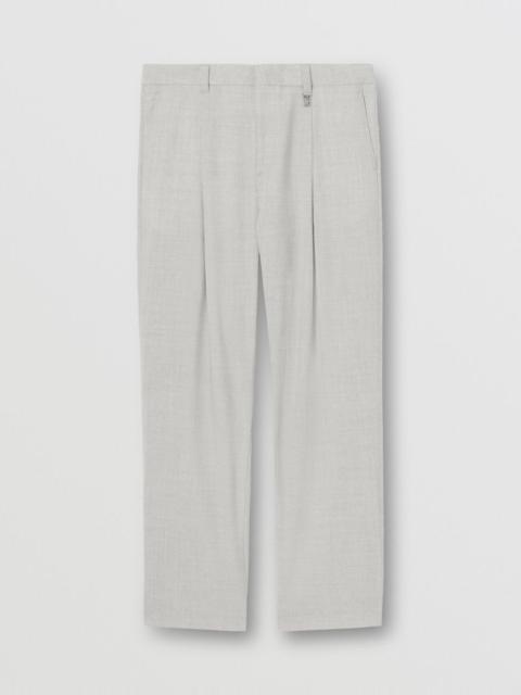 Burberry Monogram Motif Wool Wide-leg Trousers