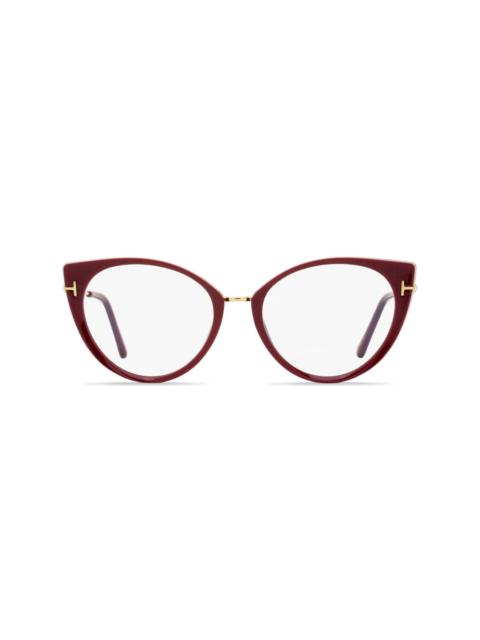 TOM FORD Blue Block cat-eye frame glasses