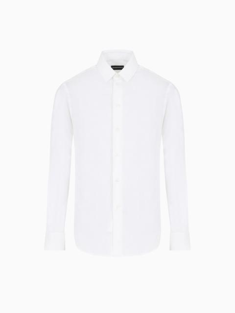 EMPORIO ARMANI STRETCH COTTON POPLIN SHIRT