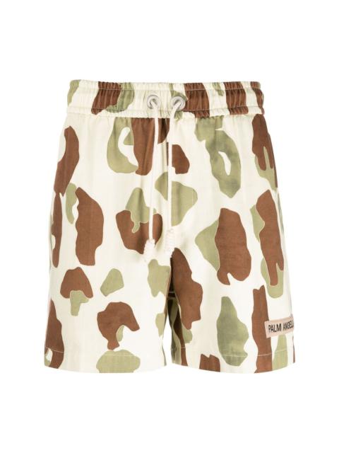 camouflage-print drawstring shorts