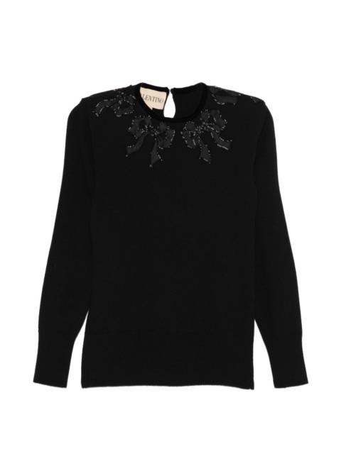Valentino bow embellished sweater