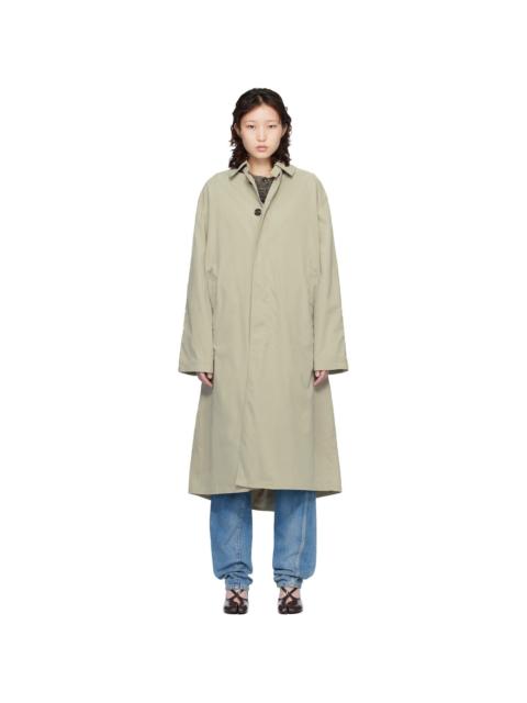 Khaki Peached Trench Coat