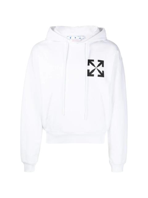 Arrows-print cotton hoodie
