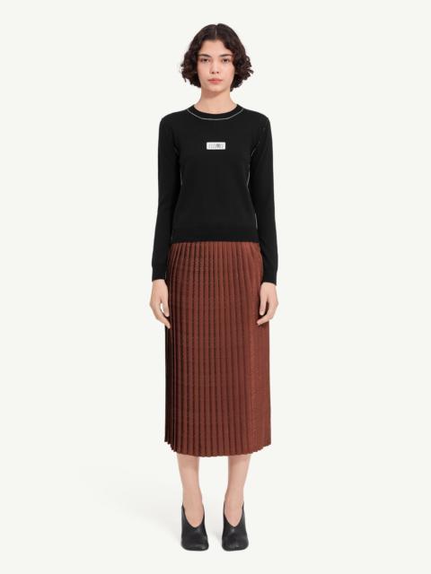 MM6 Maison Margiela Contrast-trimmed wool blend knit jumper