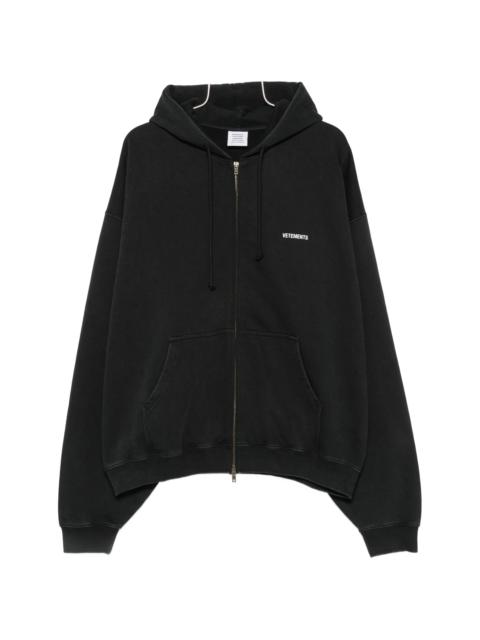 VETEMENTS Vetements Logo-print Zip-up Hoodie