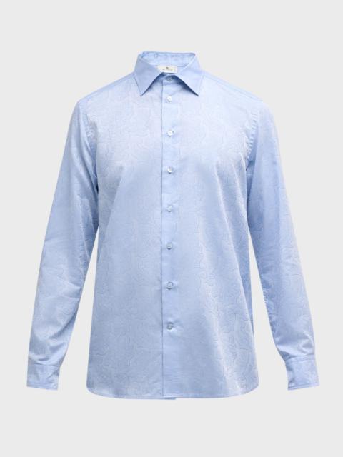 Etro Men's Tonal Jacquard Dress Shirt